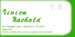 vivien machold business card